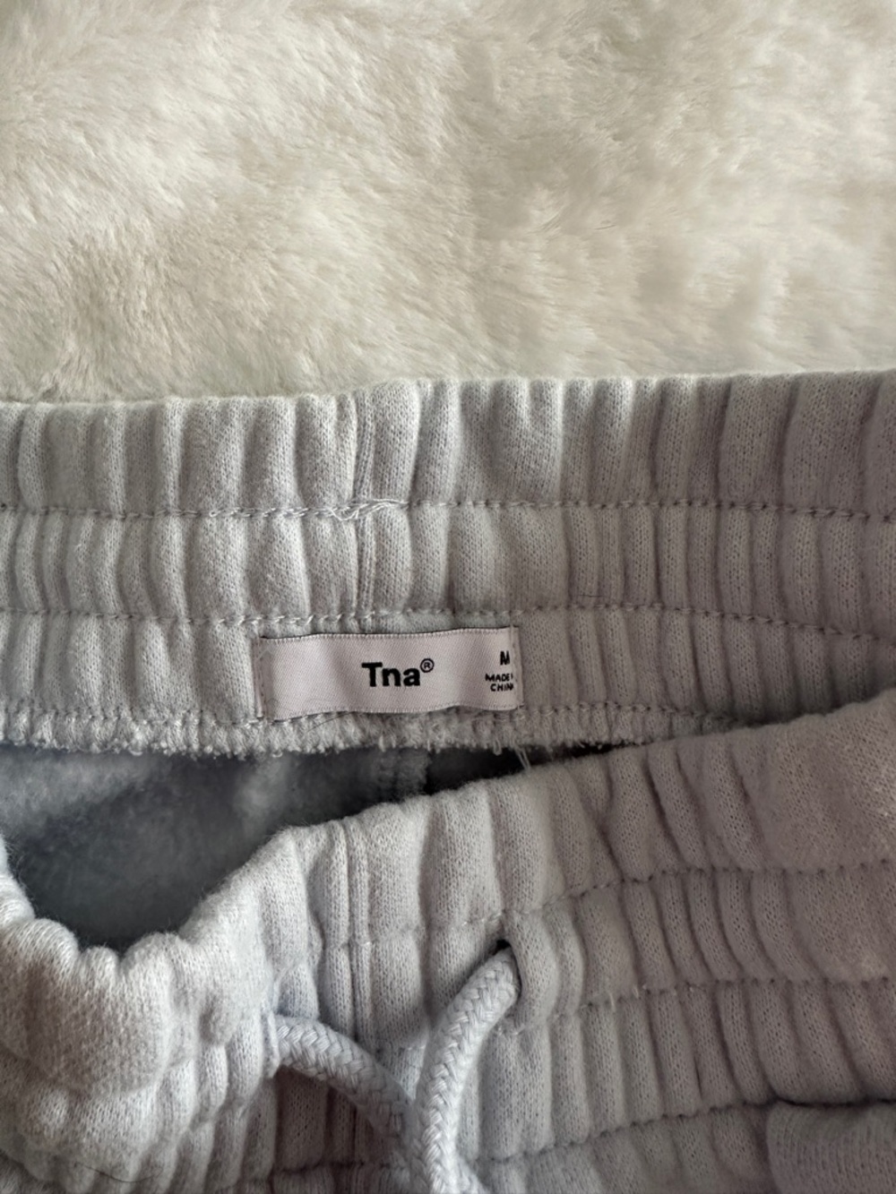 TNA Light Blue Fleece Drawstring Joggers